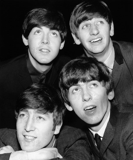 Les Beatles lors de leur première tournée en Angleterre