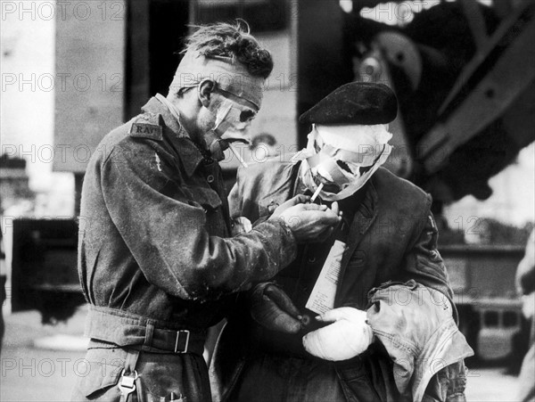 Bataille de Normandie - Soldats blessés