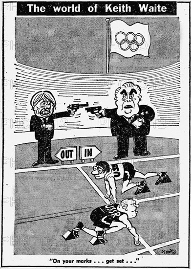 Caricature sur les JO d'été de Moscou 1980