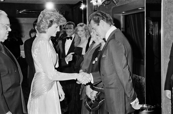 La Princesse Diana et Roger Moore