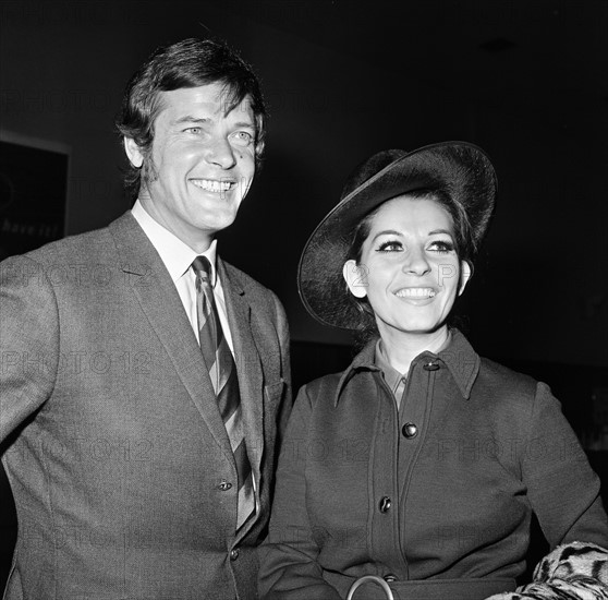 Roger Moore et sa femme Luisa Mattioli