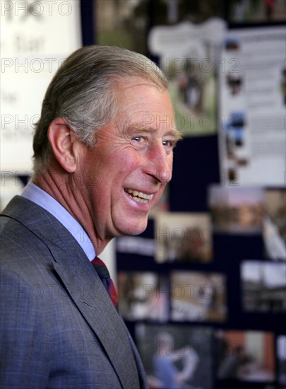 North East Royal Visits 25 October 2010 - Prince Charles during his visit to Wansbeck Centre of Voluntary Service in Station Road, Ashington