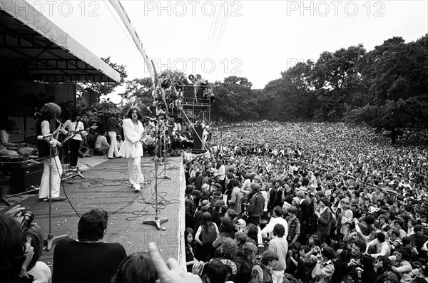 Mick Jagger en concert à Hyde Park à Londres