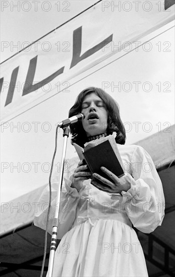 Mick Jagger en concert à Hyde Park à Londres