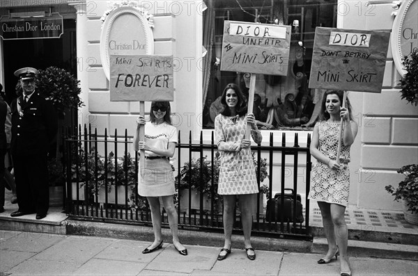 Members of the British Society for the Preservation of Mini Skirts