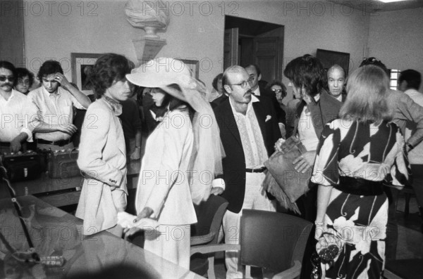 Mick Jagger's wedding to Bianca in Saint-Tropez, France.
12th May 1971
