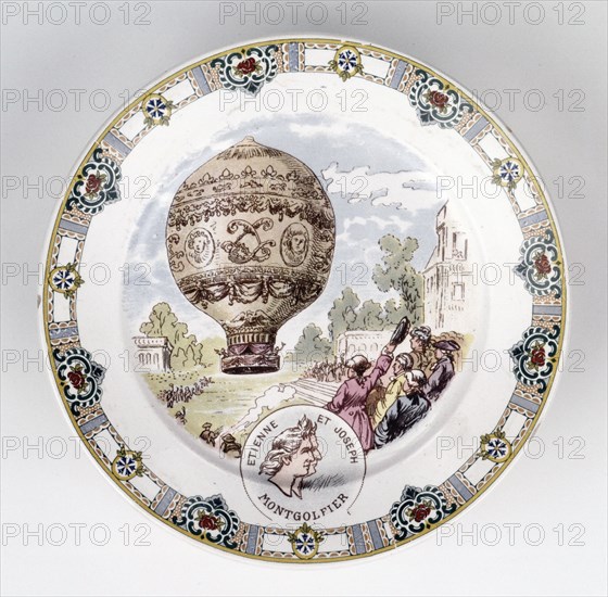 Assiette Hommage aux frères Montgolfier