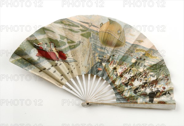 Publicity fan for the Roofgarden of the Meurice Hotel in Paris