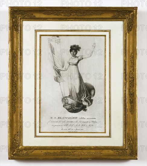 Ascent of Mrs Blanchard in Milan on 15th August 1811