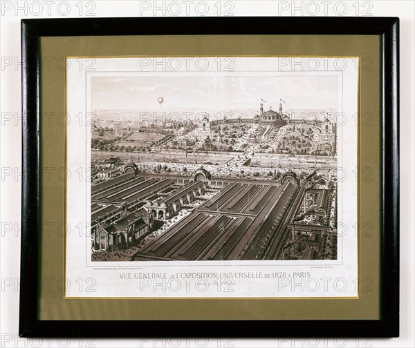 Vue générale de l’exposition universelle de 1878 à Paris