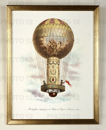 "La Tour de Calais" :  Pilâtre de Rozier and Romain's Hydrogen balloon 1785