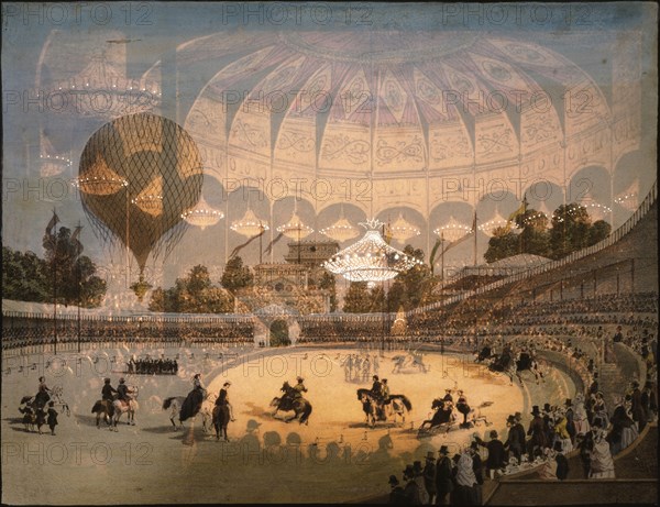 Paris racecourse and circus, stereoscopic view