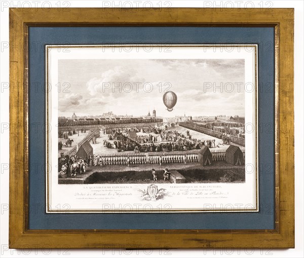 Mr Blanchard's fourteenth aerostatic experiment in Lille on 26th August 1785