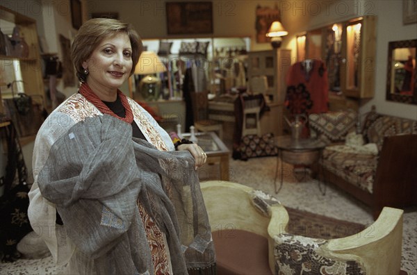 Portrait of May Khoury, Jordanian fashion designer