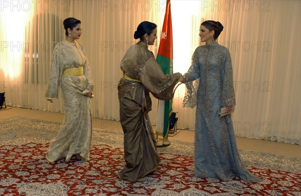 Queen Rania, Princess Lalla Meryem and daughter, November 2002