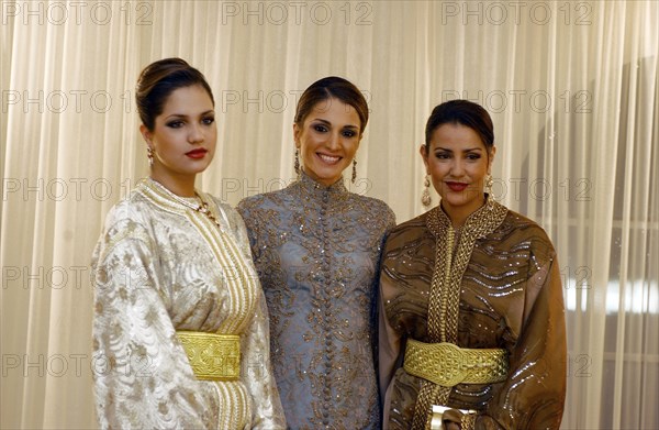 Queen Rania, Princess Lalla Meryem and daughter, November 2002