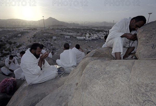 Pèlerins sur le Mont Arafat, février 2003