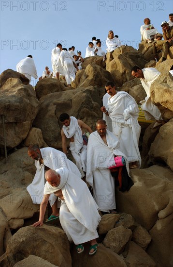 Pilgrims on Mount Arafat, February 2003