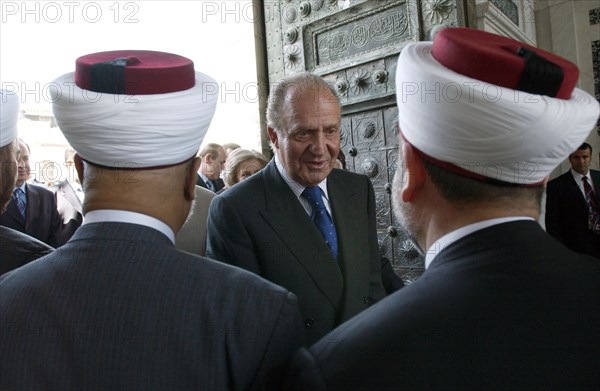 Juan Carlos et sa femme en visite officielle en Syrie, octobre 2003