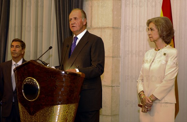 Juan Carlos et sa femme en visite officielle en Syrie, octobre 2003