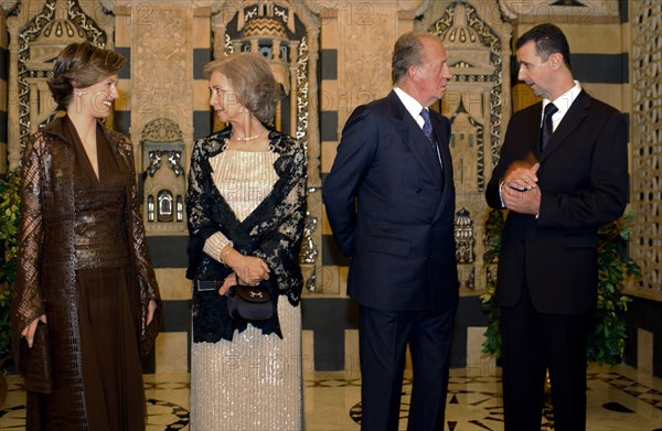 Juan Carlos et sa femme en visite officielle en Syrie, octobre 2003