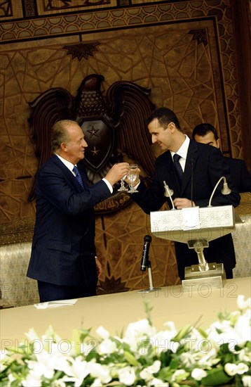 Juan Carlos and Sophia of Spain visit Syria