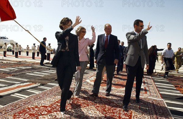 Juan Carlos et la Reine Sophie en visite à Palmyre, octobre 2003