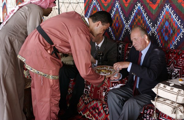 Juan Carlos et la Reine Sophie en visite à Palmyre, octobre 2003