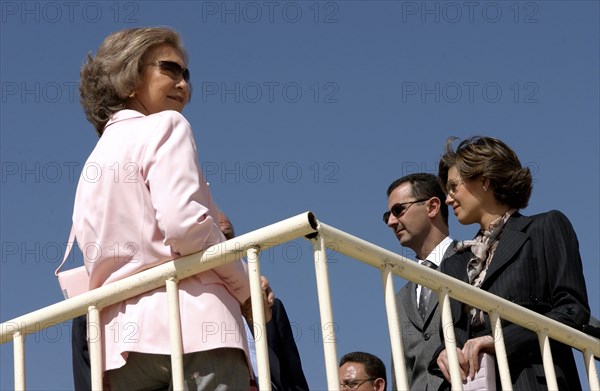 Juan Carlos and Sophia of Spain in the archaeological city of Palmyra