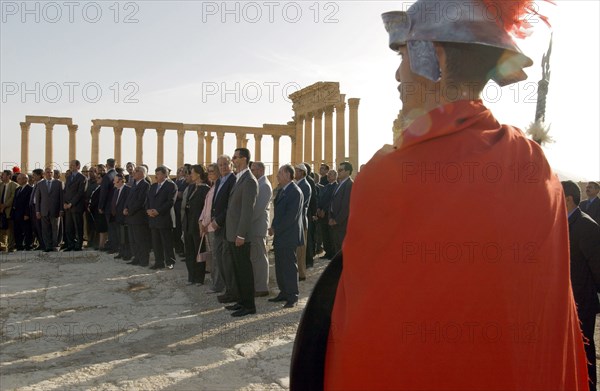 Juan Carlos et la Reine Sophie en visite à Palmyre, octobre 2003