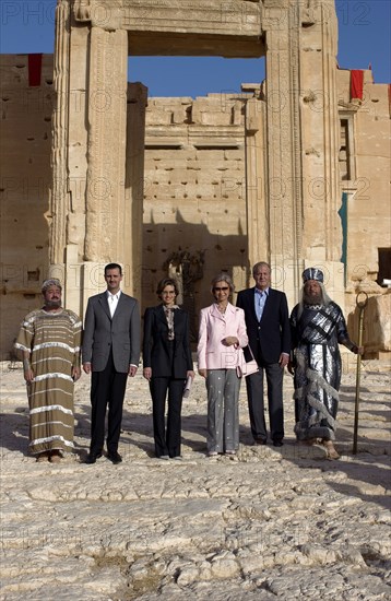 Juan Carlos and Sophia of Spain in the archaeological city of Palmyra