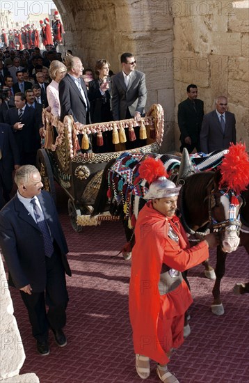 Juan Carlos and Sophia of Spain in the archaeological city of Palmyra