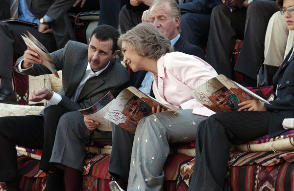 Juan Carlos and Sophia of Spain in the archaeological city of Palmyra