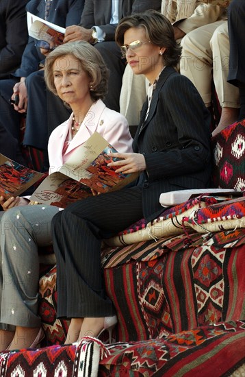 Juan Carlos and Sophia of Spain in the archaeological city of Palmyra