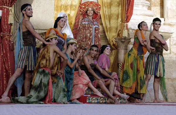 Juan Carlos et la Reine Sophie en visite à Palmyre, octobre 2003