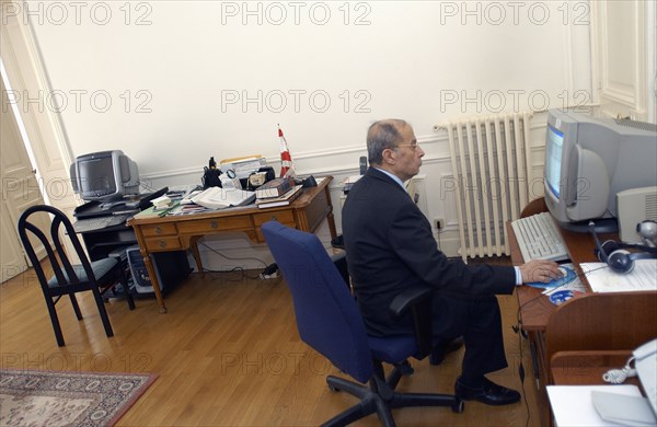 Lebanese General Michel Aoun in his Parisian refuge