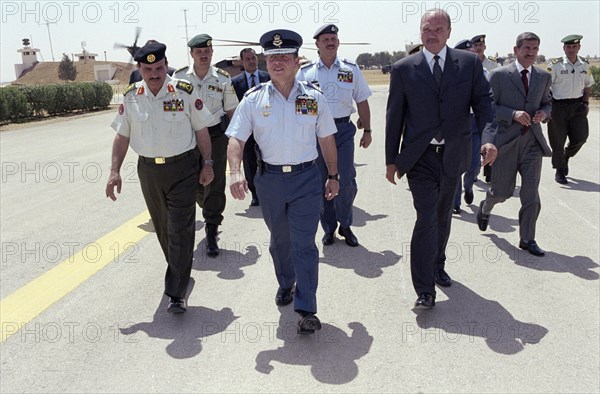 Integration of officiers in presence of king Abdullah II of Jordan