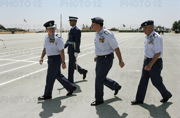 Integration of officiers in presence of king Abdullah II of Jordan