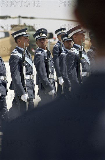 Integration of officiers in presence of king Abdullah II of Jordan