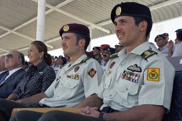 Integration of officiers in presence of king Abdullah II of Jordan