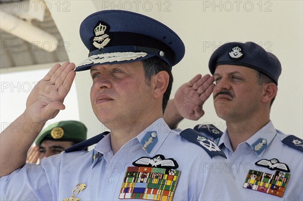 Integration of officiers in presence of king Abdullah II of Jordan