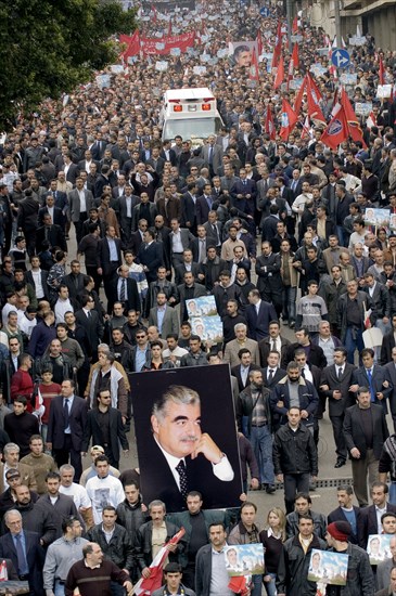 Enterrement de Rafiq Hariri, 16 février 2005