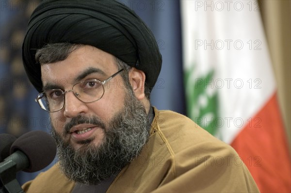 Le secrétaire général du Hezbollah Hassan Nasrallah, mars 2005