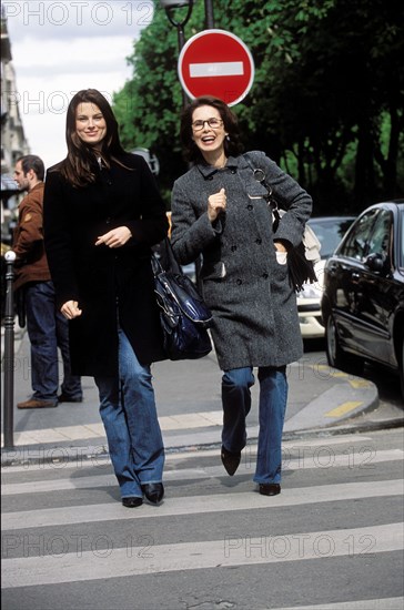 Dayle Haddon and her daughter Ryan in Paris