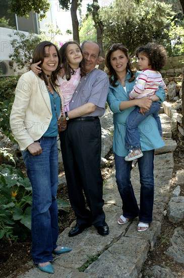 Le général Michel Aoun chez lui au Liban, mai 2005