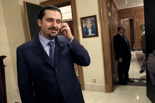 Saad Hariri lors des élections législatives au Liban, mai 2005