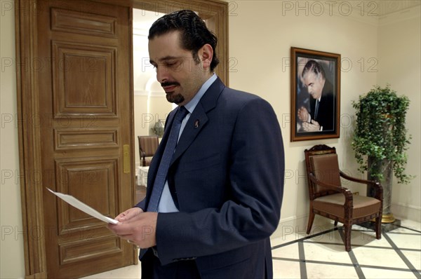 Saad Hariri lors des élections législatives au Liban, mai 2005