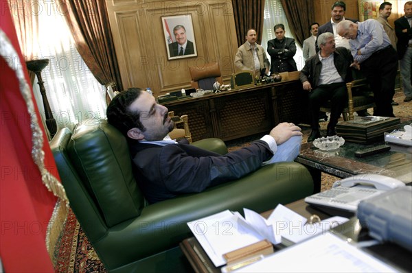 Saad Hariri lors des élections législatives au Liban, mai 2005