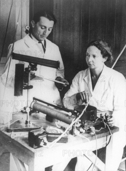 Curie, Irene and husband Frederic Joliot