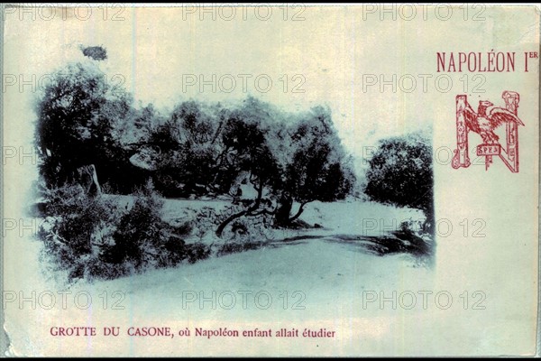 Ajaccio. Grotte du Casone où Napoléon enfant étudiait.